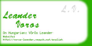 leander voros business card