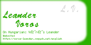 leander voros business card